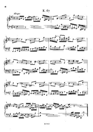 Domenico Scarlatti Keyboard Sonata In F# Minor K.67 score for Piano