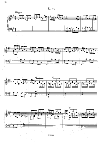 Domenico Scarlatti Keyboard Sonata In F#m K.25 score for Piano