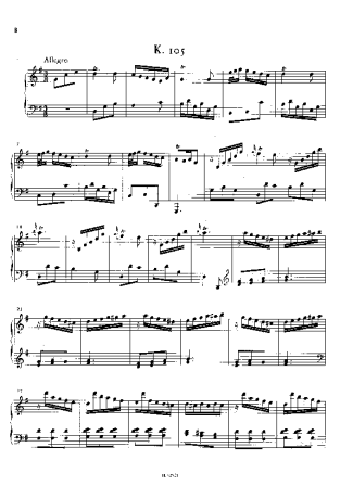 Domenico Scarlatti Keyboard Sonata In G Major K.105 score for Piano