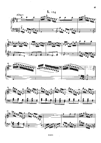 Domenico Scarlatti  score for Piano