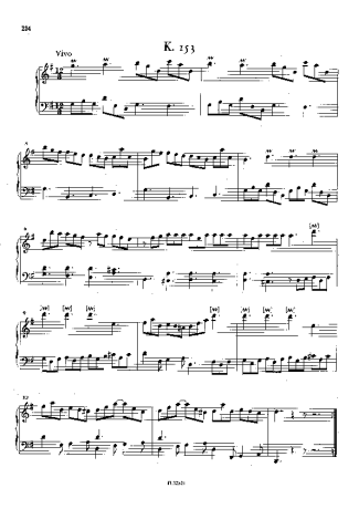 Domenico Scarlatti Keyboard Sonata In G Major K.153 score for Piano