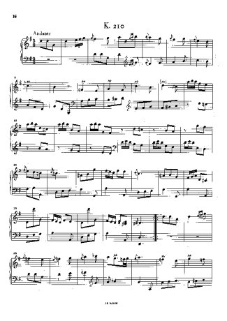 Domenico Scarlatti Keyboard Sonata In G Major K.210 score for Piano