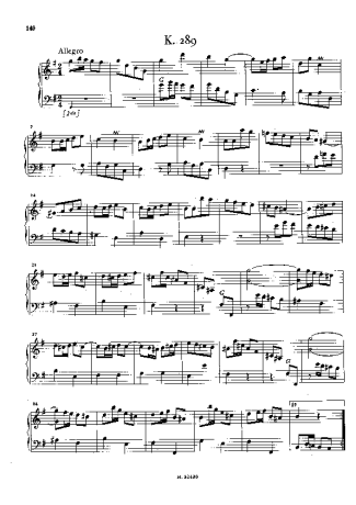 Domenico Scarlatti Keyboard Sonata In G Major K.289 score for Piano