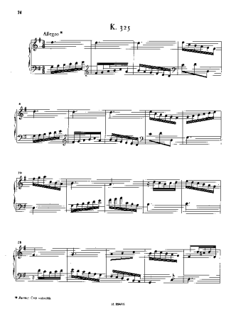 Domenico Scarlatti Keyboard Sonata In G Major K.325 score for Piano