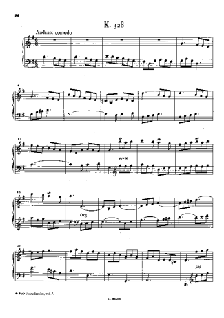 Domenico Scarlatti Keyboard Sonata In G Major K.328 score for Piano