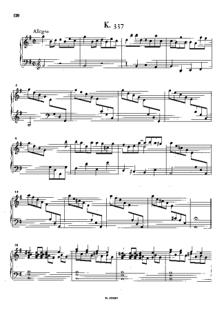 Domenico Scarlatti Keyboard Sonata In G Major K.337 score for Piano