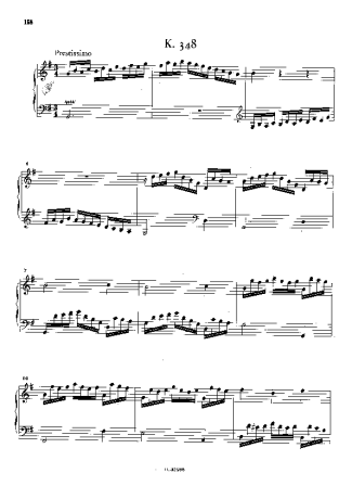 Domenico Scarlatti Keyboard Sonata In G Major K.348 score for Piano