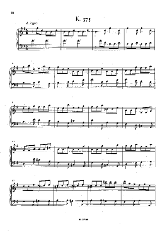 Domenico Scarlatti Keyboard Sonata In G Major K.375 score for Piano