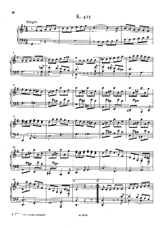 Domenico Scarlatti Keyboard Sonata In G Major K.413 score for Piano