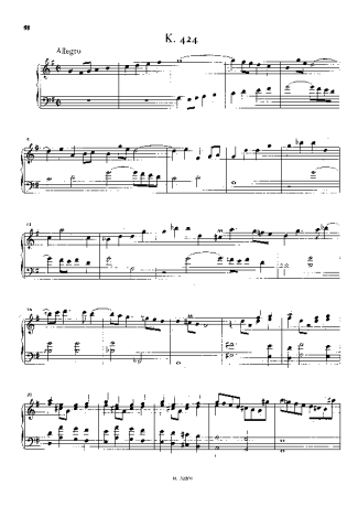 Domenico Scarlatti Keyboard Sonata In G Major K.424 score for Piano