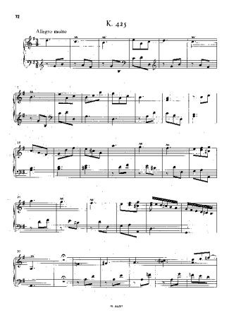 Domenico Scarlatti  score for Piano