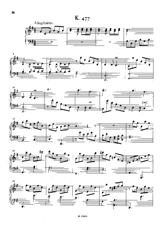Domenico Scarlatti Keyboard Sonata In G Major K.477 score for Piano
