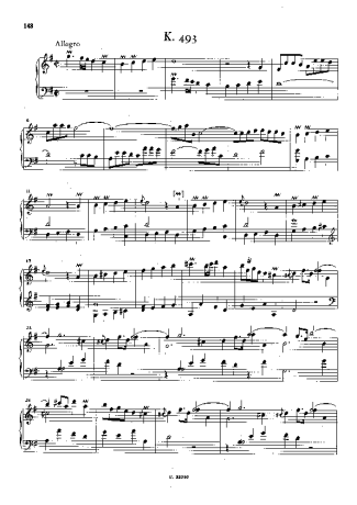 Domenico Scarlatti Keyboard Sonata In G Major K.493 score for Piano