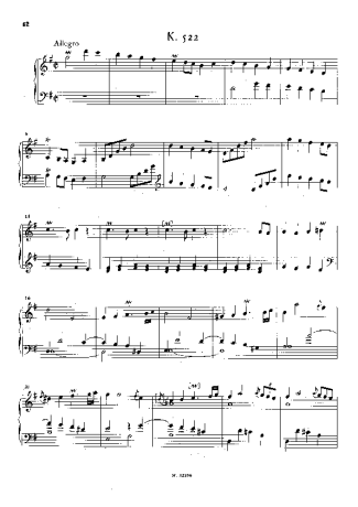 Domenico Scarlatti Keyboard Sonata In G Major K.522 score for Piano