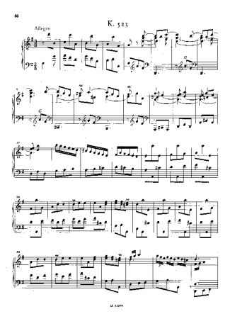 Domenico Scarlatti Keyboard Sonata In G Major K.523 score for Piano