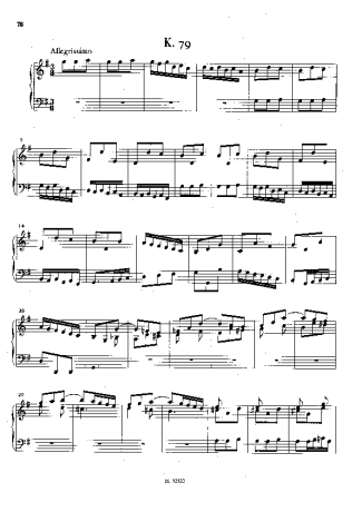 Domenico Scarlatti Keyboard Sonata In G Major K.79 score for Piano