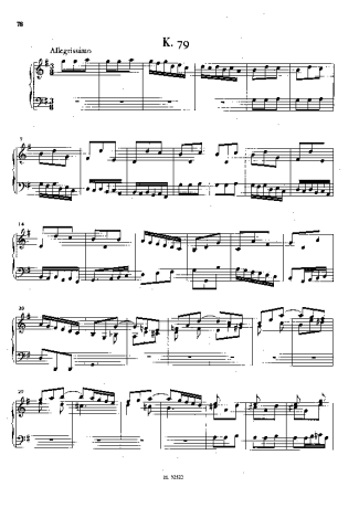 Domenico Scarlatti  score for Piano