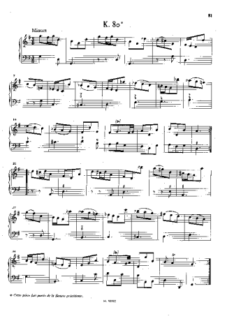 Domenico Scarlatti Keyboard Sonata In G Major K.80 score for Piano