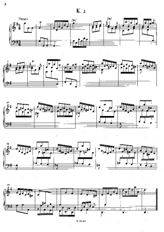 Domenico Scarlatti Keyboard Sonata In G Major K2 score for Piano