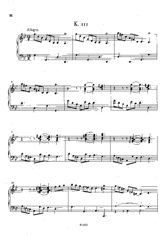 Domenico Scarlatti Keyboard Sonata In G Minor K.111 score for Piano