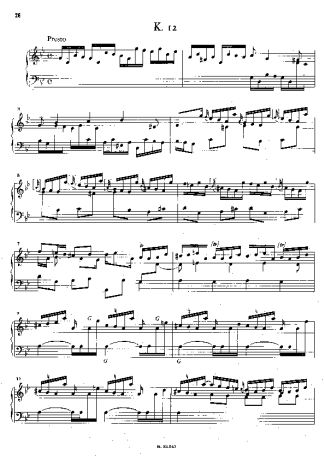 Domenico Scarlatti  score for Piano