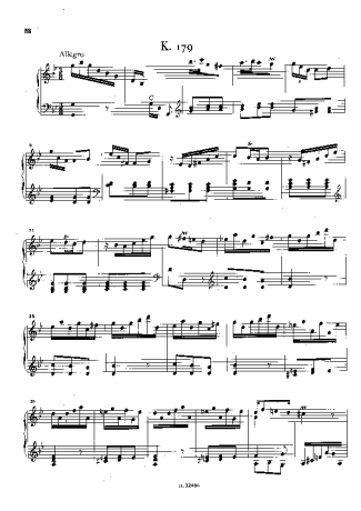 Domenico Scarlatti Keyboard Sonata In G Minor K.179 score for Piano