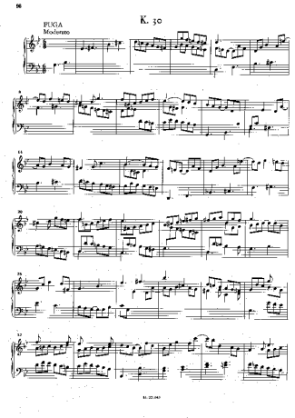 Domenico Scarlatti Keyboard Sonata In G Minor K.30 score for Piano