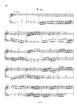 Domenico Scarlatti Keyboard Sonata In G Minor K.93 score for Piano