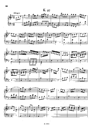 Domenico Scarlatti Keyboard Sonata In G Minor K.97 score for Piano