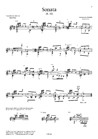 Domenico Scarlatti  score for Acoustic Guitar