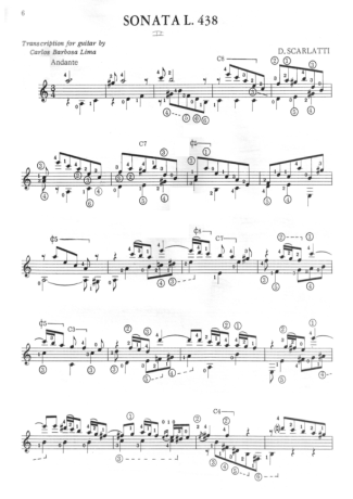 Domenico Scarlatti Sonata K462 L438 score for Acoustic Guitar