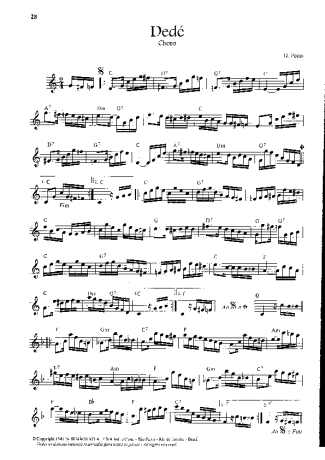 Domingos Pecci Dedé score for Violin