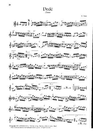 Domingos Pecci  score for Violin