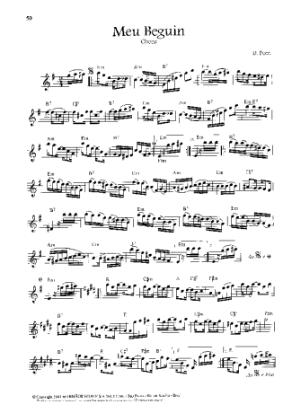 Domingos Pecci Meu Beguin score for Violin