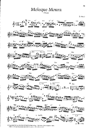 Domingos Pecci Moleque Moura score for Violin