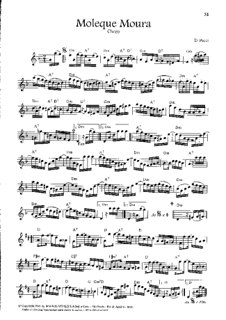 Domingos Pecci Moleque Moura score for Violin