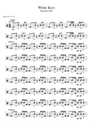 Score for Drums