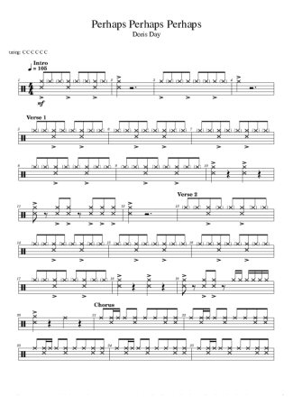 Score for Drums