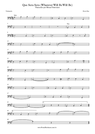 Doris Day  score for Cello