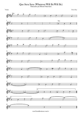 Doris Day  score for Violin