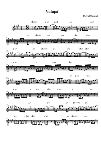 Dorival Caymmi O Vatapá score for Alto Saxophone