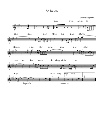 Dorival Caymmi Só Louco score for Alto Saxophone