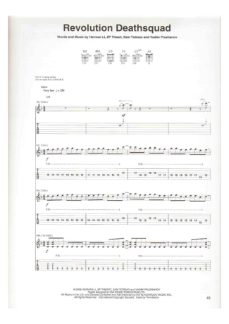 DragonForce Revolution Deathsquad score for Guitar