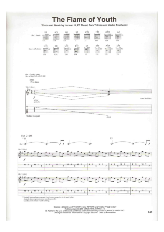 DragonForce The Flame Of Youth score for Guitar