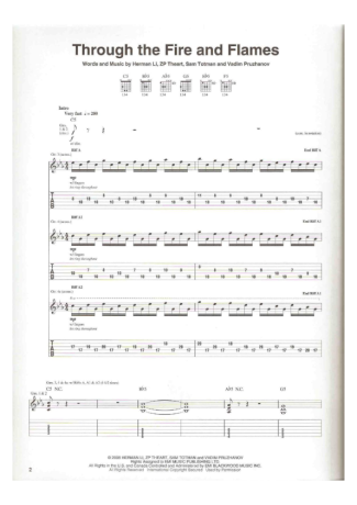 DragonForce  score for Guitar