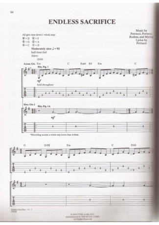 Dream Theater  score for Guitar