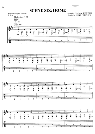 Dream Theater Home score for Guitar