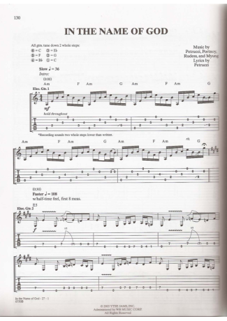 Dream Theater  score for Guitar