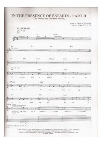 Dream Theater  score for Guitar