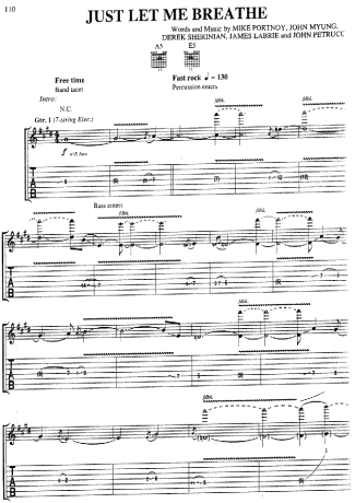 Dream Theater  score for Guitar